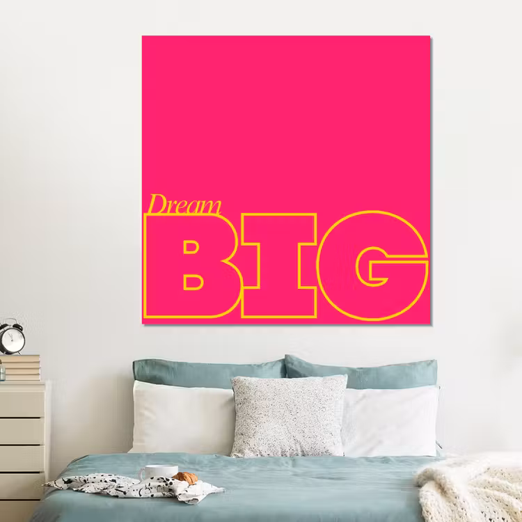 Forex - Minimalistisch - Roze - Dream big - Grafisch — 2