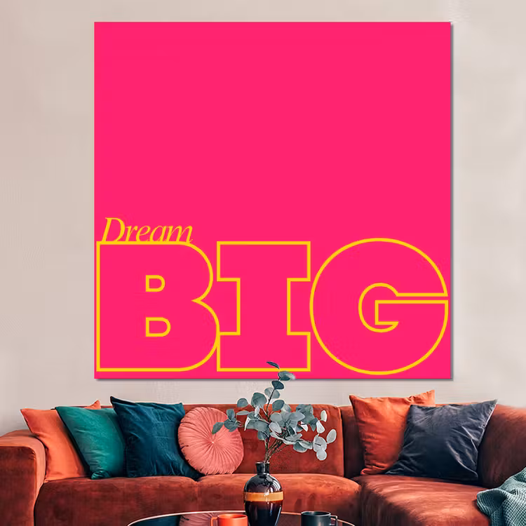 Forex - Minimalistisch - Roze - Dream big - Grafisch — 3