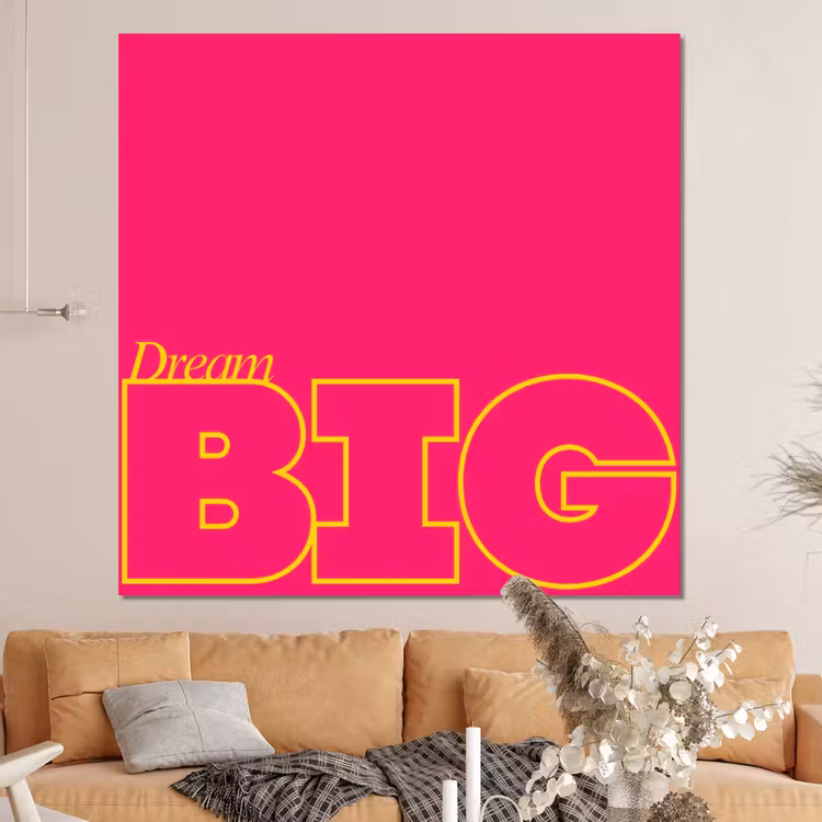 Forex - Minimalistisch - Roze - Dream big - Grafisch — 4