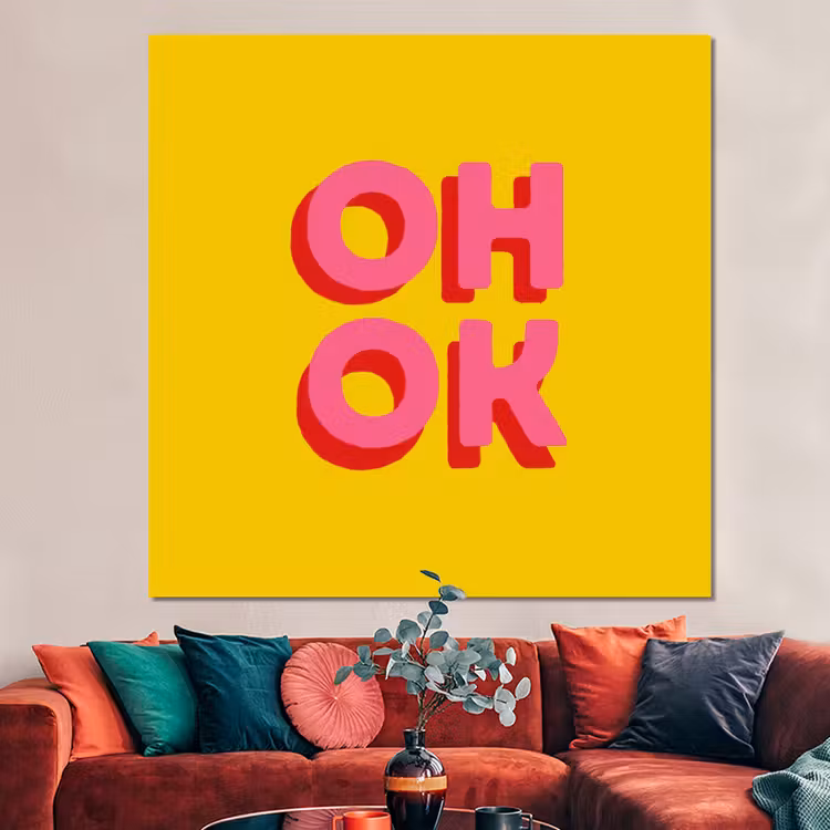 Forex - Oh ok - 3D - Geel - Roze — 3