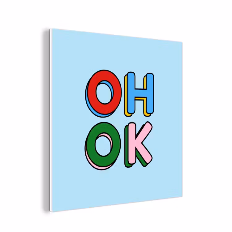 Forex - Oh ok - Blauw - Kleurrijk — 1