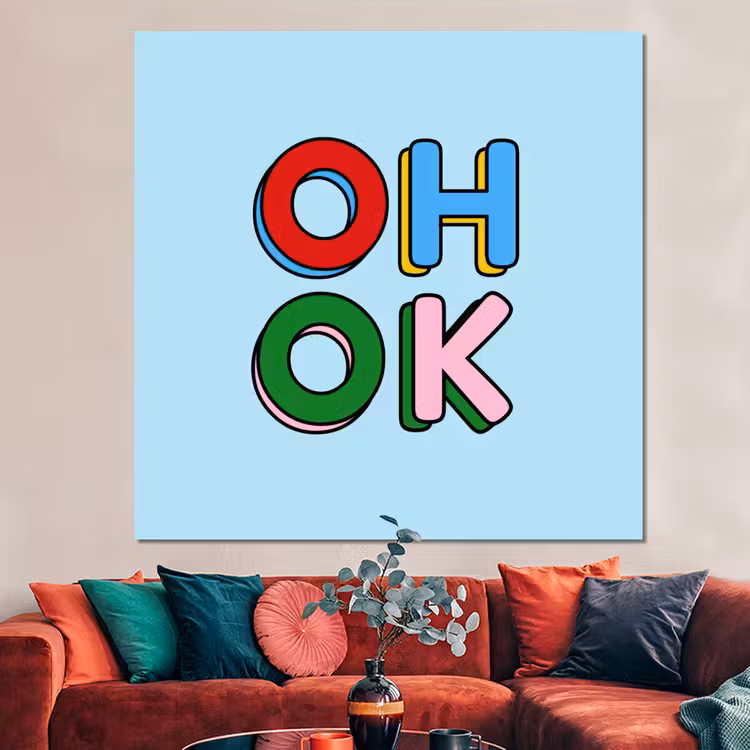 Forex - Oh ok - Blauw - Kleurrijk — 3