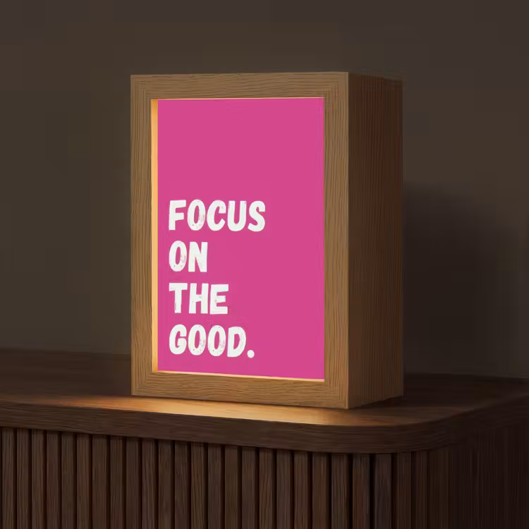 Tafellamp - Focus on the good - Roze - Simple — 1
