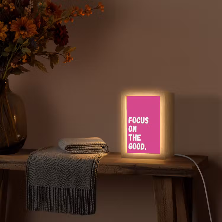 Tafellamp - Focus on the good - Roze - Simple — 3