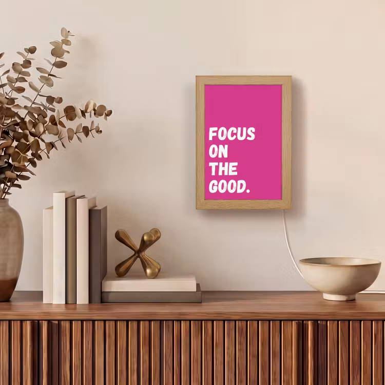 Tafellamp - Focus on the good - Roze - Simple — 4