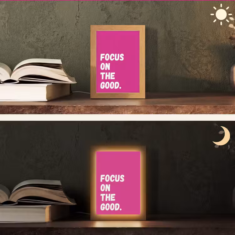 Tafellamp - Focus on the good - Roze - Simple — 5
