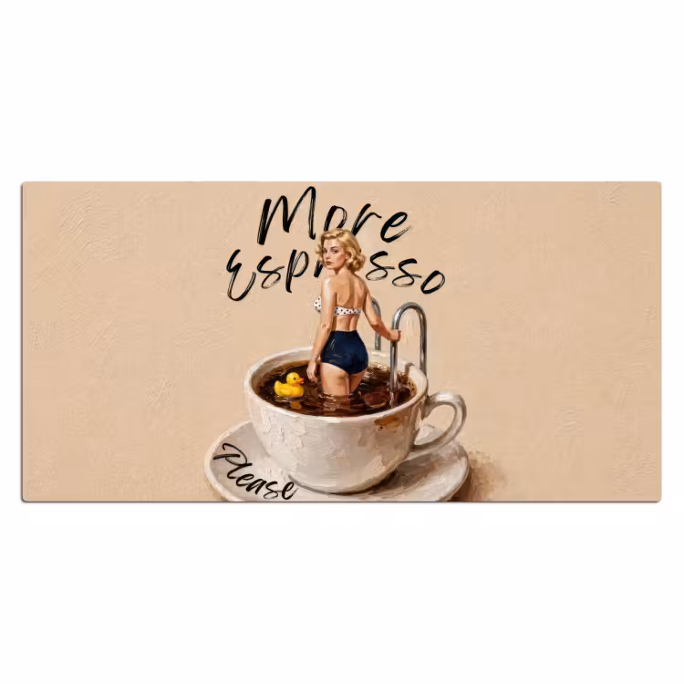 Bureau onderlegger - Pin Up Koffiekopje Badeend — 2