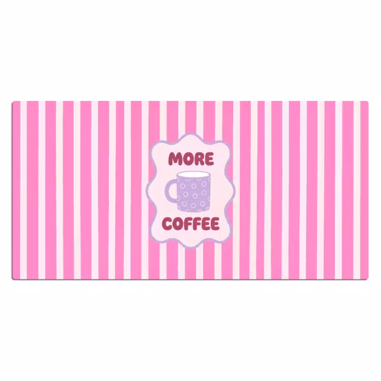 Bureau onderlegger - More Coffee Lila Mok — 2