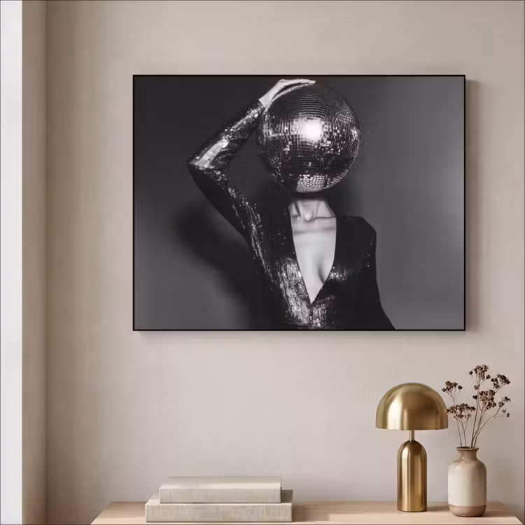 Art Frame - Discobal - Gezicht - Glamour - Zwart — 5