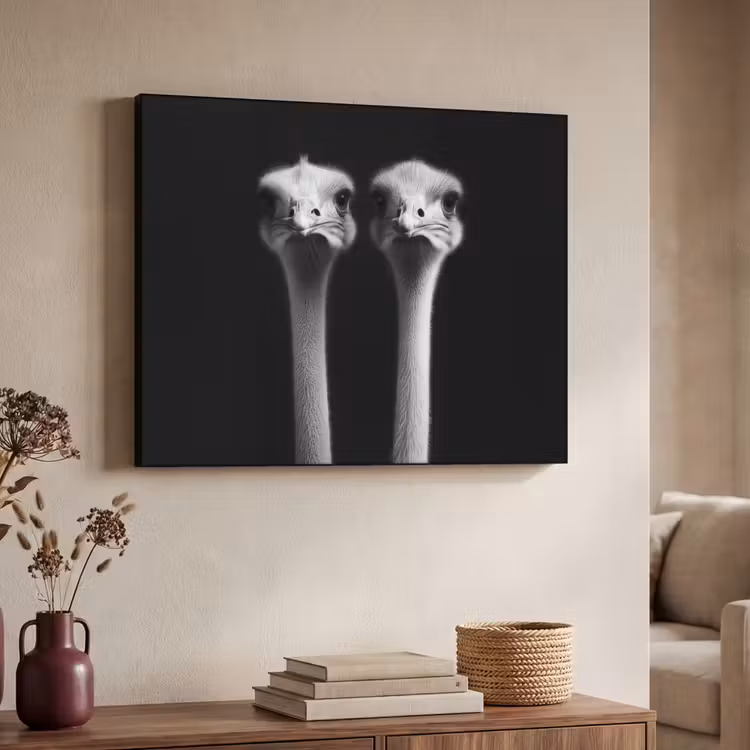 Art Frame - Struisvogels - Halzen - Zwart - Minimalistisch — 7