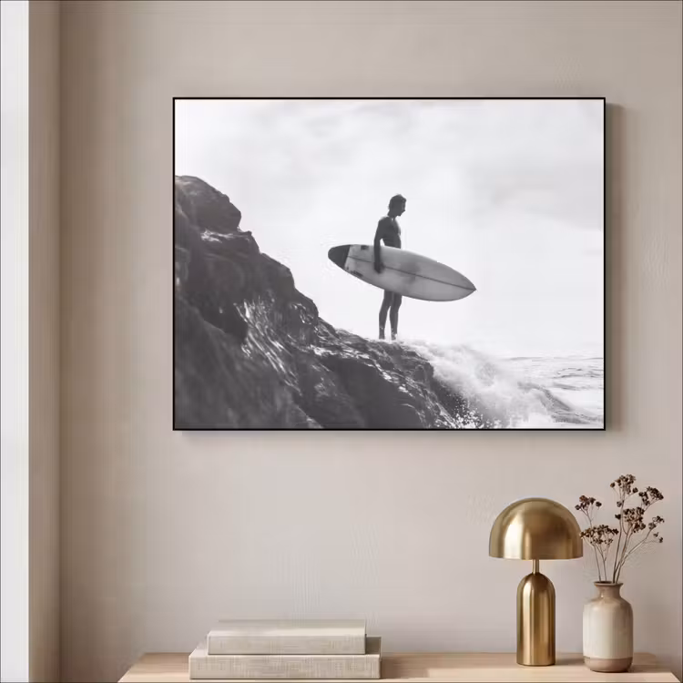 Art Frame - Surfer - Rots - Oceaan - Golven — 5