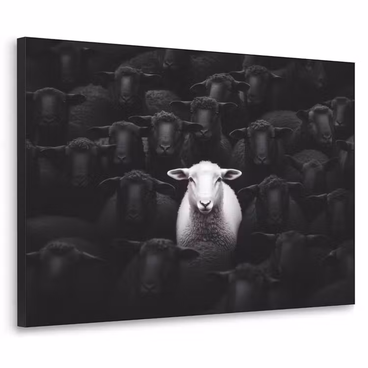 Art Frame - Schapen - Wit - Duisternis — 1