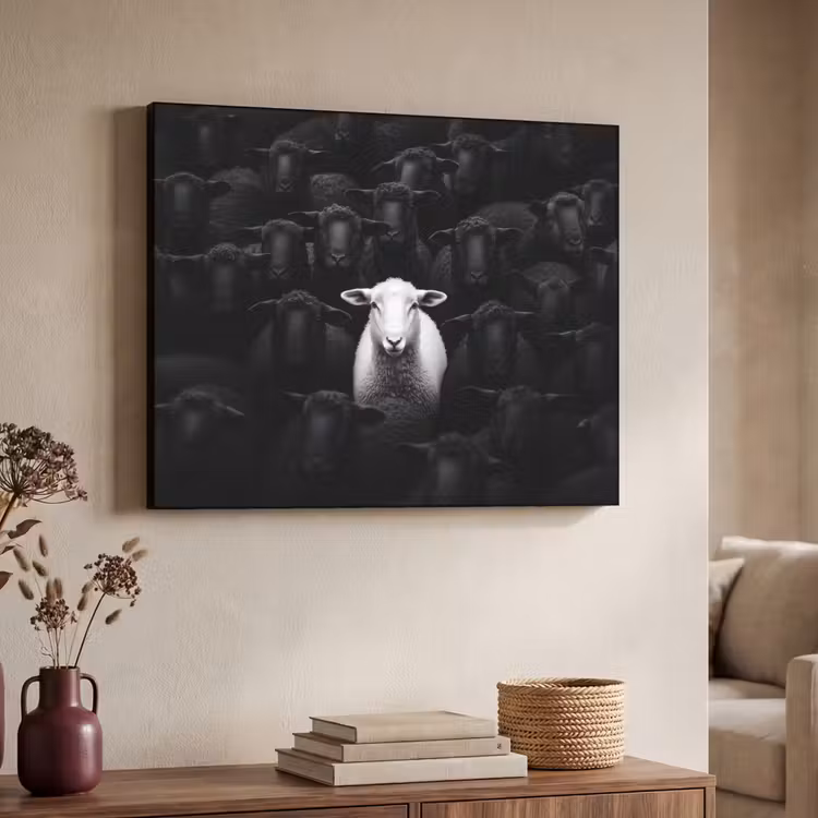 Art Frame - Schapen - Wit - Duisternis — 7