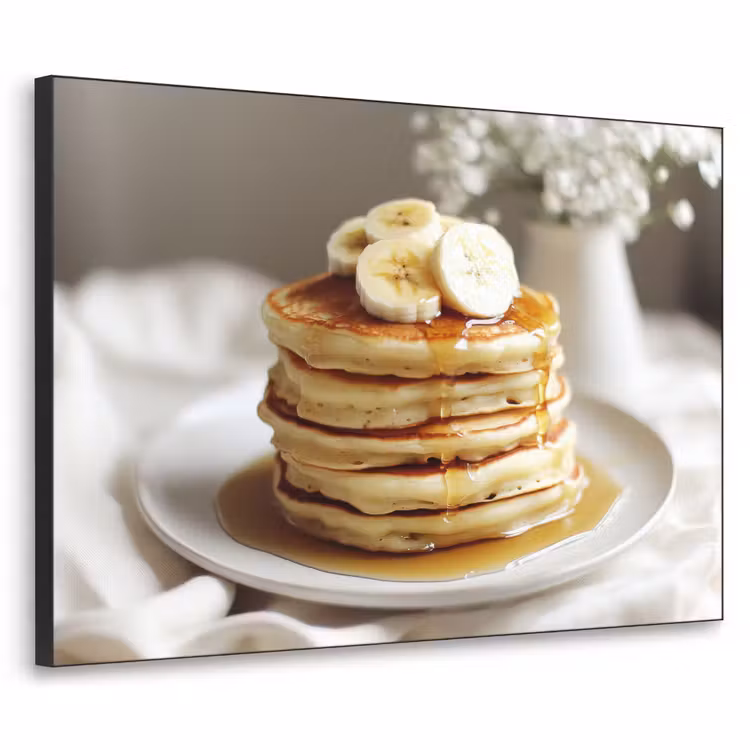 Art Frame - Pannenkoeken - Banaan - Siroop - Wit - Beige — 1