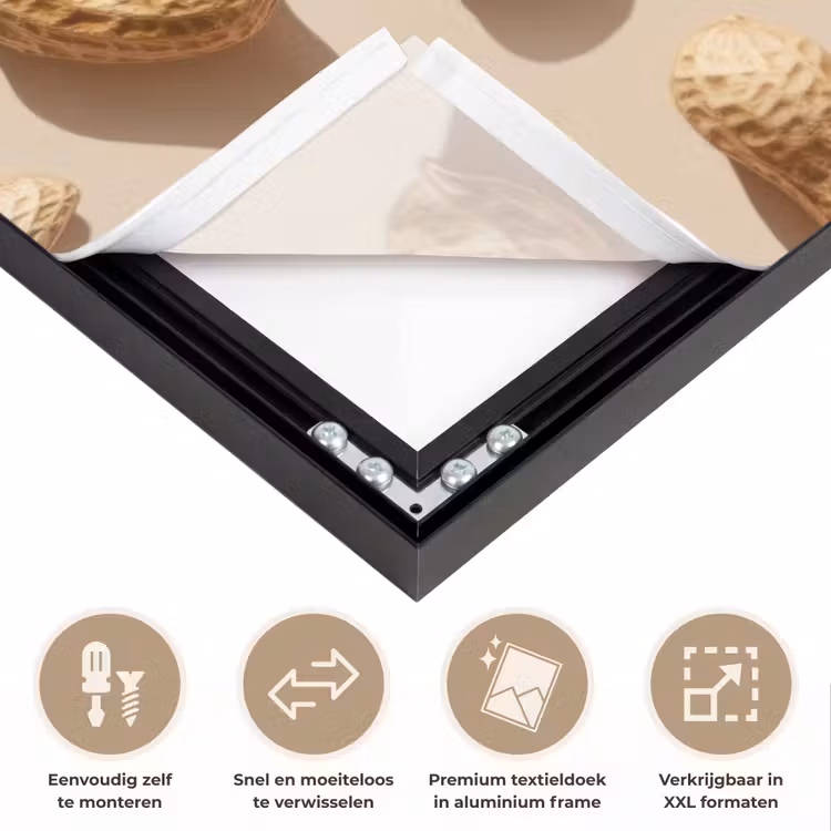 Art Frame - Pinda's - Patroon - Beige — 4