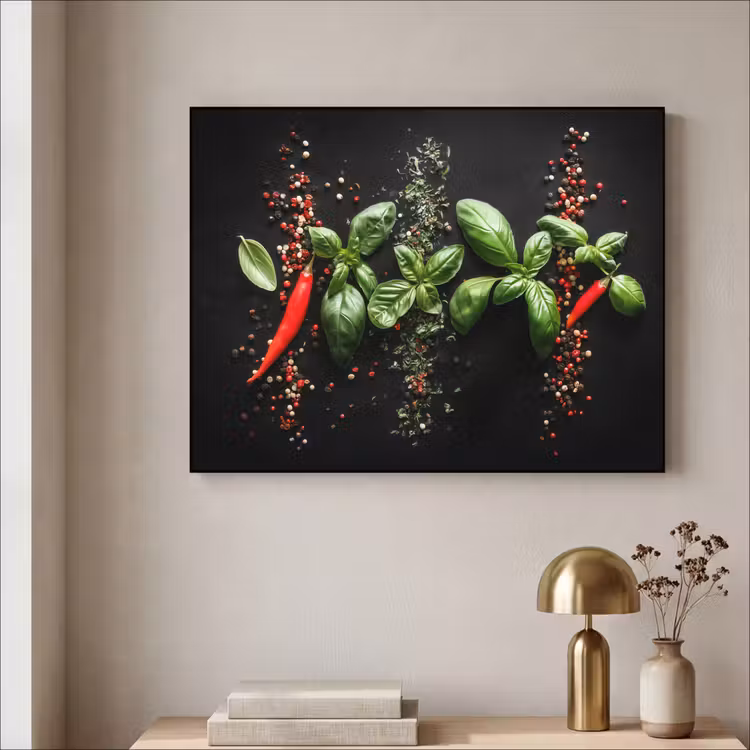 Art Frame - Chilipepers - Basilicum - Blaadjes - Rood — 5