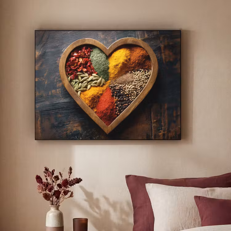 Art Frame - Houten - Hart - Kleurrijke - Specerijen — 3
