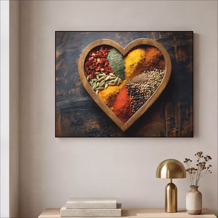 Art Frame - Houten - Hart - Kleurrijke - Specerijen — 5