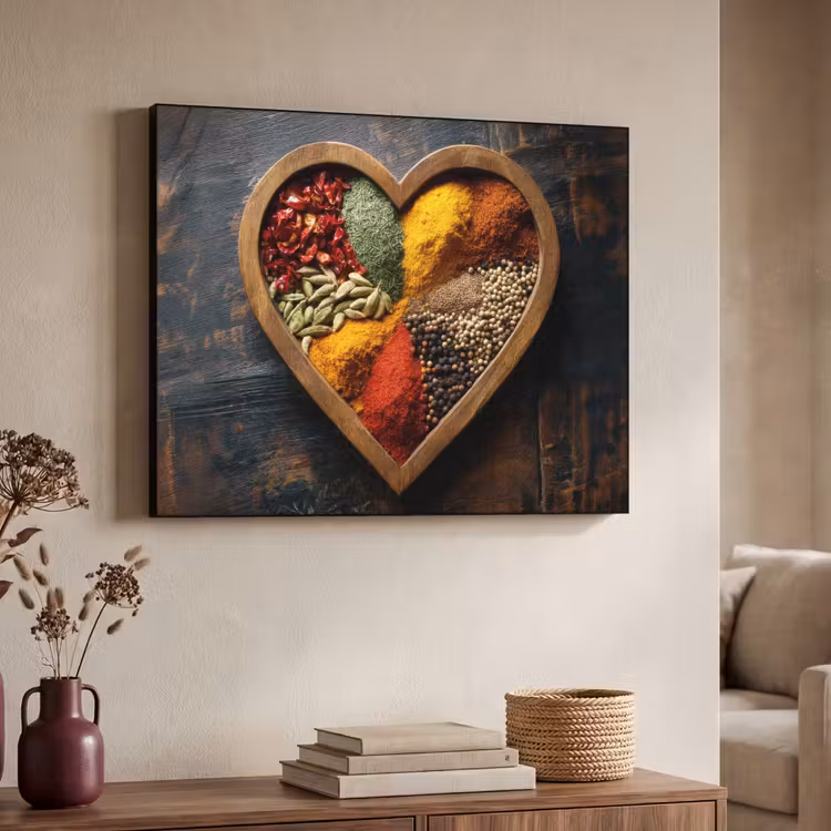 Art Frame - Houten - Hart - Kleurrijke - Specerijen — 7