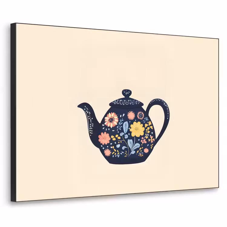 Art Frame - Theepot - Kleurrijk - Bloemen — 1