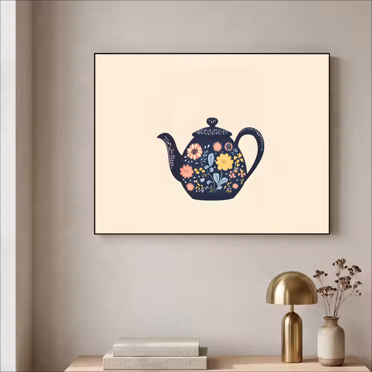 Art Frame - Theepot - Kleurrijk - Bloemen — 5