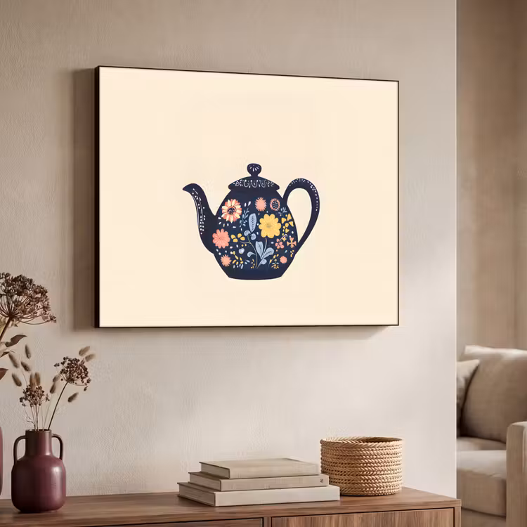 Art Frame - Theepot - Kleurrijk - Bloemen — 7