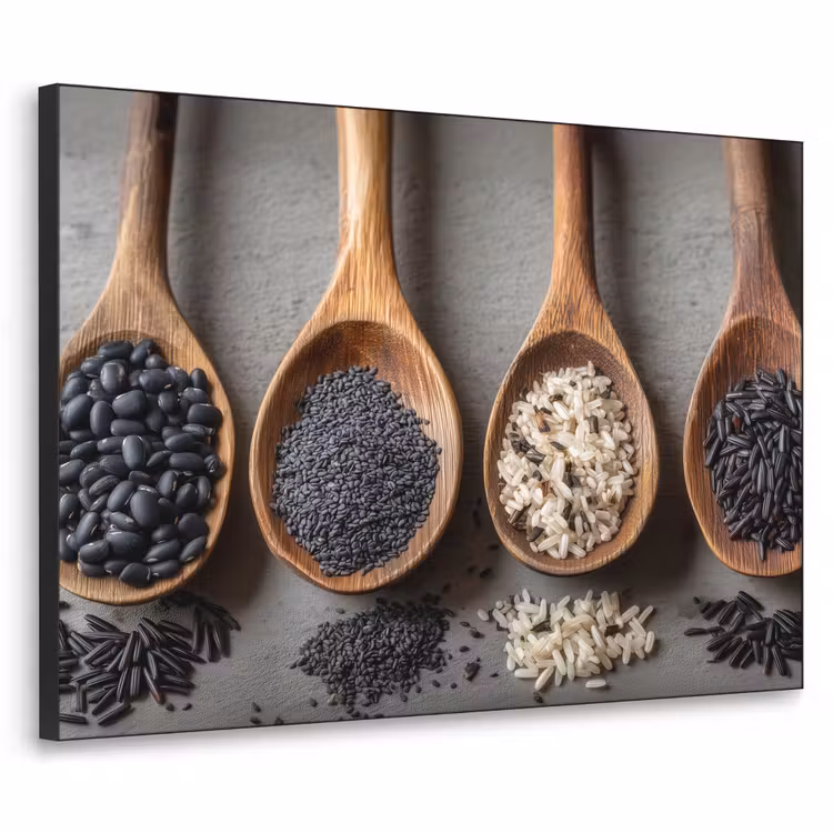 Art Frame - Houten - Lepels - Rijst - Zaden — 1
