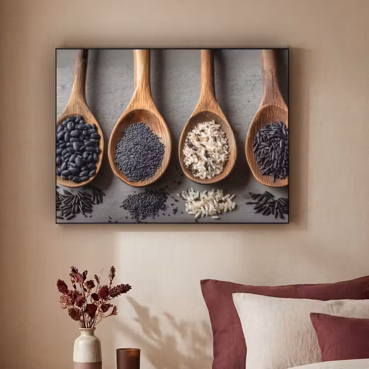 Art Frame - Houten - Lepels - Rijst - Zaden — 3