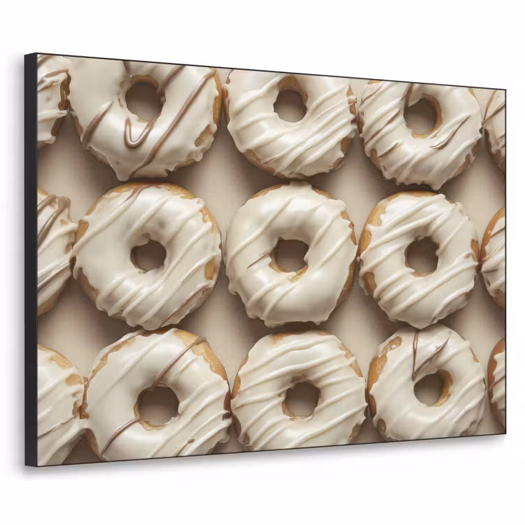 Art Frame - Donuts - Chocolade - Wit - Beige — 1