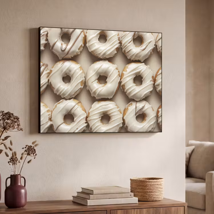 Art Frame - Donuts - Chocolade - Wit - Beige — 7