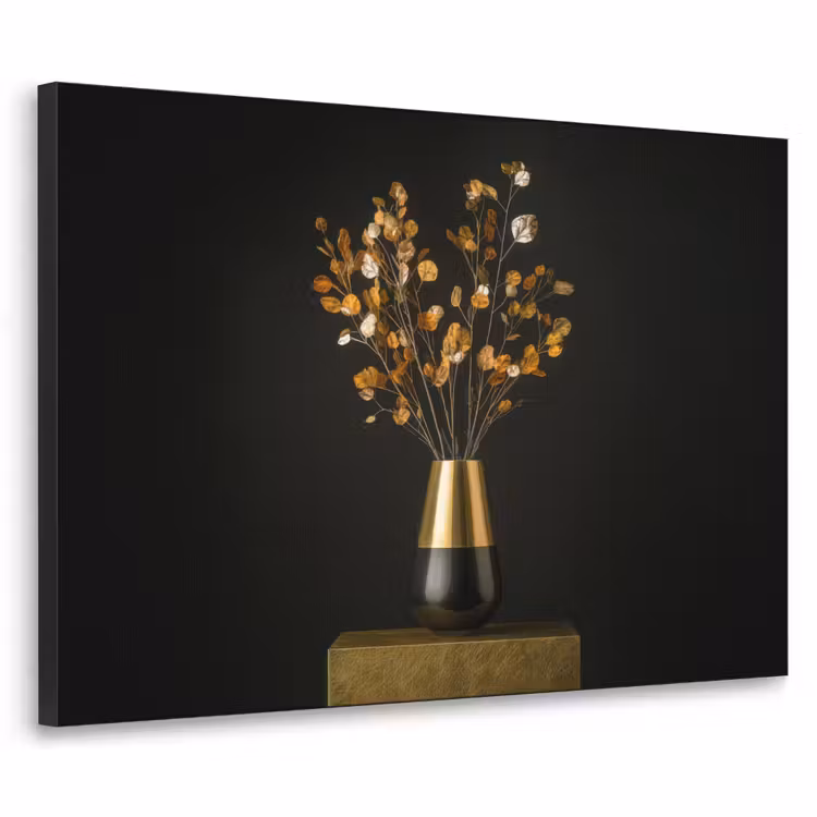 Art Frame - Goudbruine - Bladeren - Vaas - Herfstachtig — 1