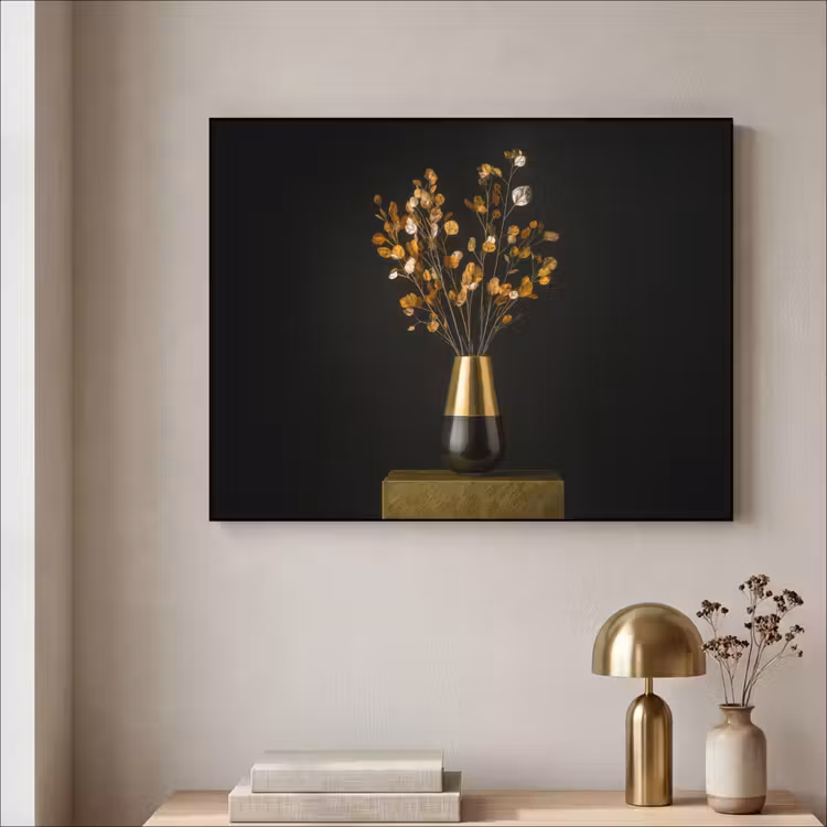 Art Frame - Goudbruine - Bladeren - Vaas - Herfstachtig — 5