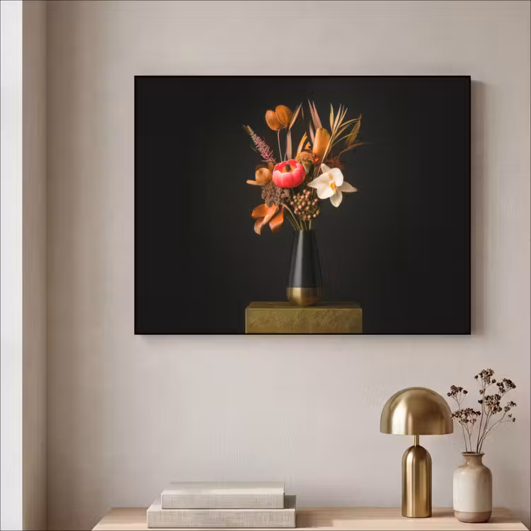 Art Frame - Boeket - Oranje - Gouden - vaas — 5