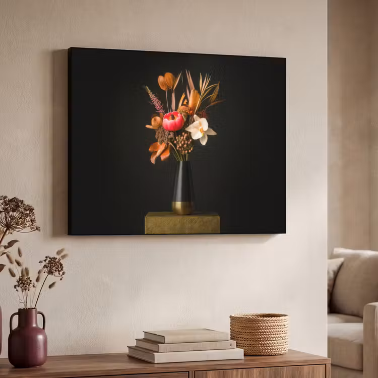 Art Frame - Boeket - Oranje - Gouden - vaas — 7