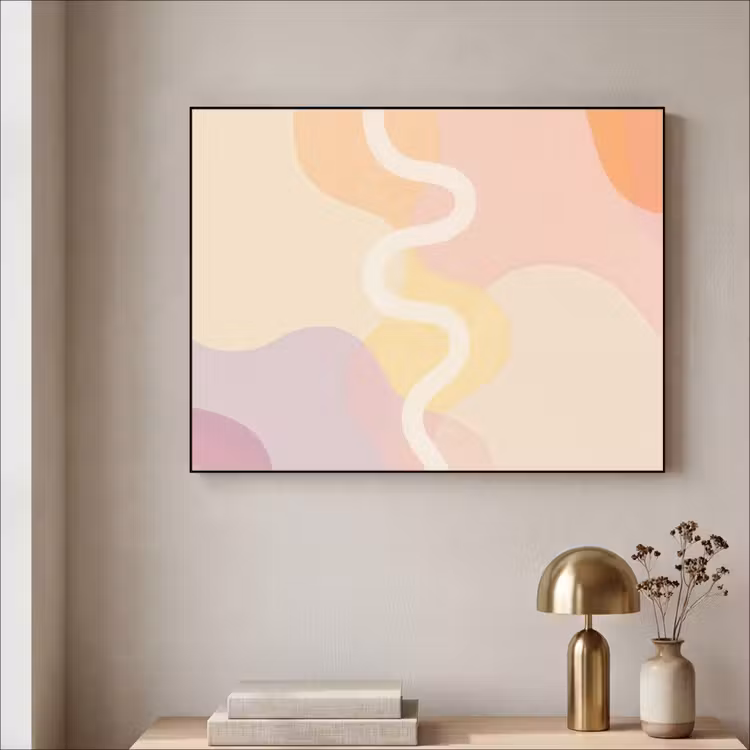 Art Frame - Golvende vormen - Abstract - pastel — 5