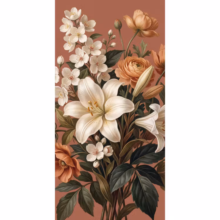 Behang - Boeket - Retro - Kleurrijk — 2