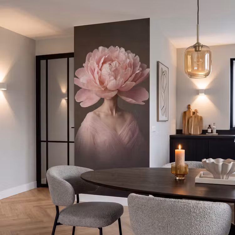 Behang - Gezicht - Roos - Roze — 5