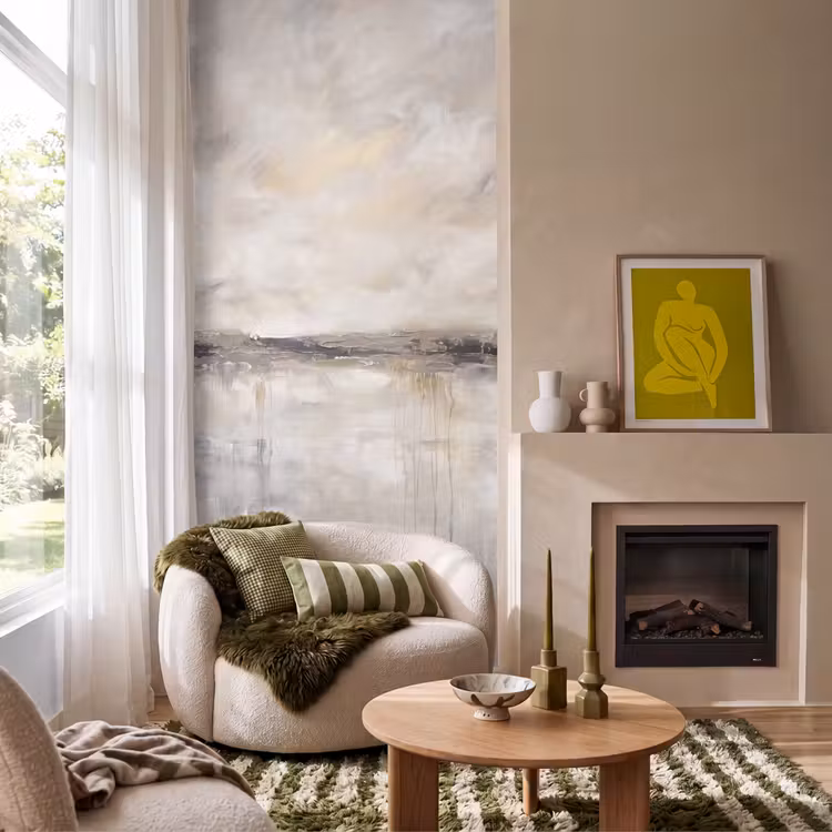 Behang - Landschap - Horizon - Natuur - Abstract - Neutraal — 1