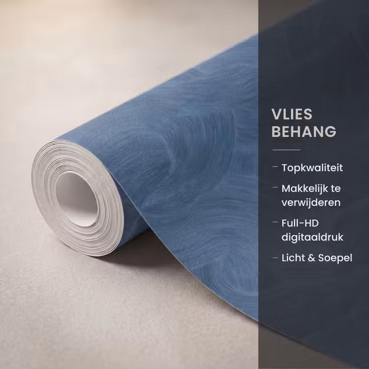 Behang - Golven - Textuur - Patroon - Blauw — 3