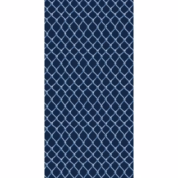 Behang - Visnet - Touw - Patroon - Marineblauw — 2