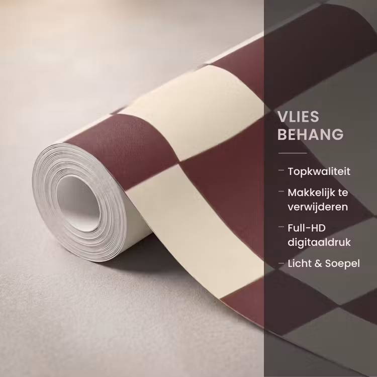 Behang - Retro - Patroon - Bruin — 3