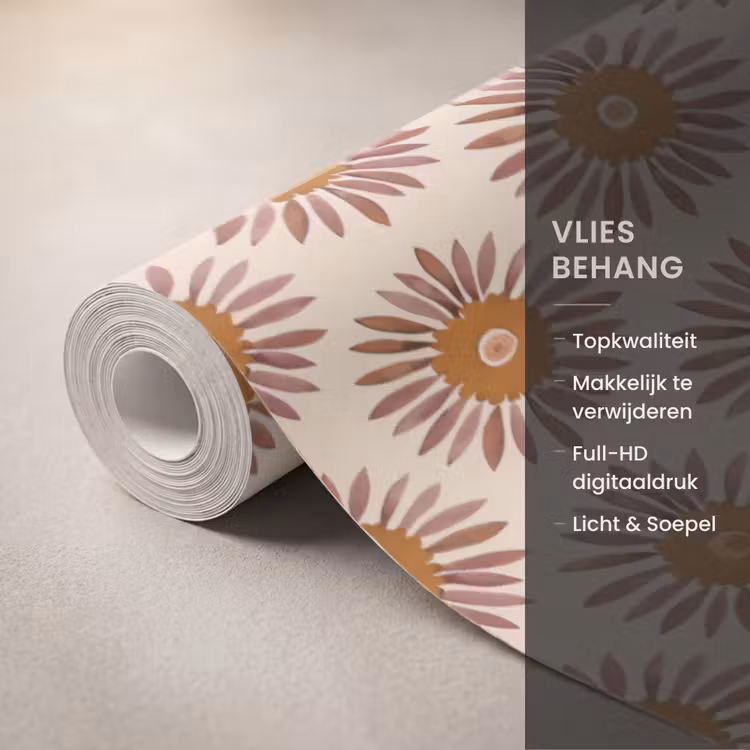 Behang - Patroon - Retro - Bruin — 3