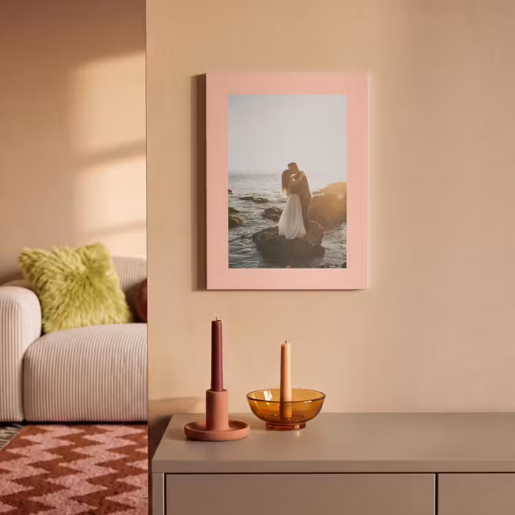 Akoestisch schilderij - Foto met roze border — 2
