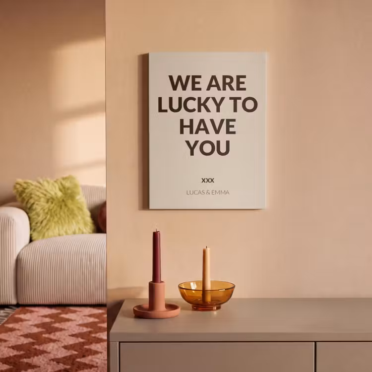 Akoestisch schilderij - We Are Lucky To Have You — 2