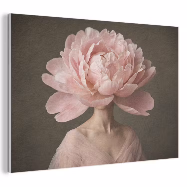 Akoestisch schilderij - Gezicht - Roos - Roze — 1