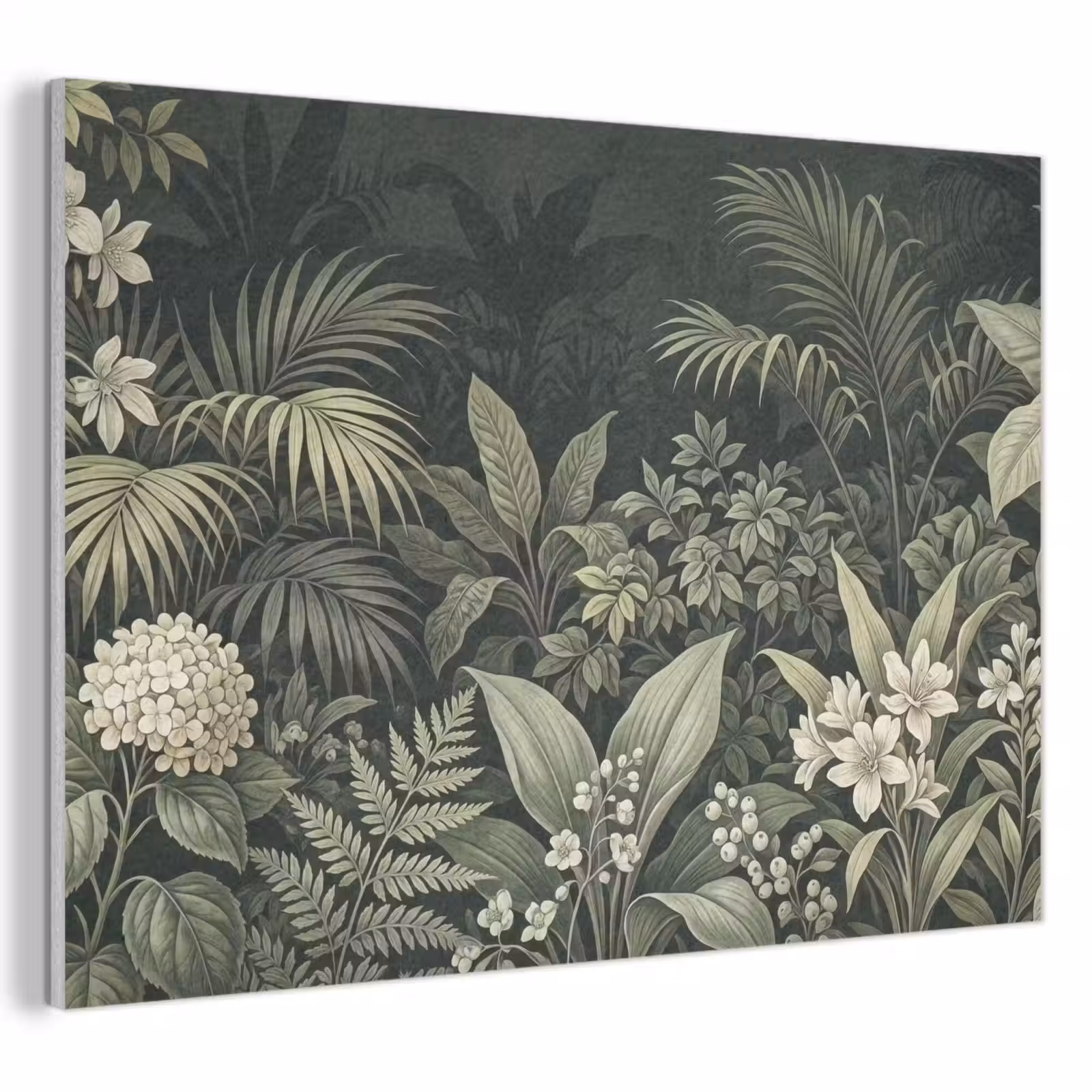 Akoestisch schilderij - Jungle - Bladeren - Botanisch - Groen — 1