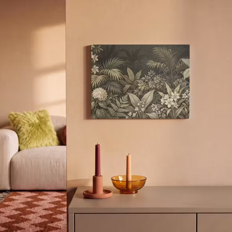 Akoestisch schilderij - Jungle - Bladeren - Botanisch - Groen — 2
