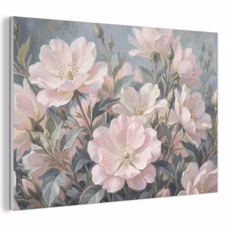 Akoestisch schilderij - Rozen - Illustratie - Roze
