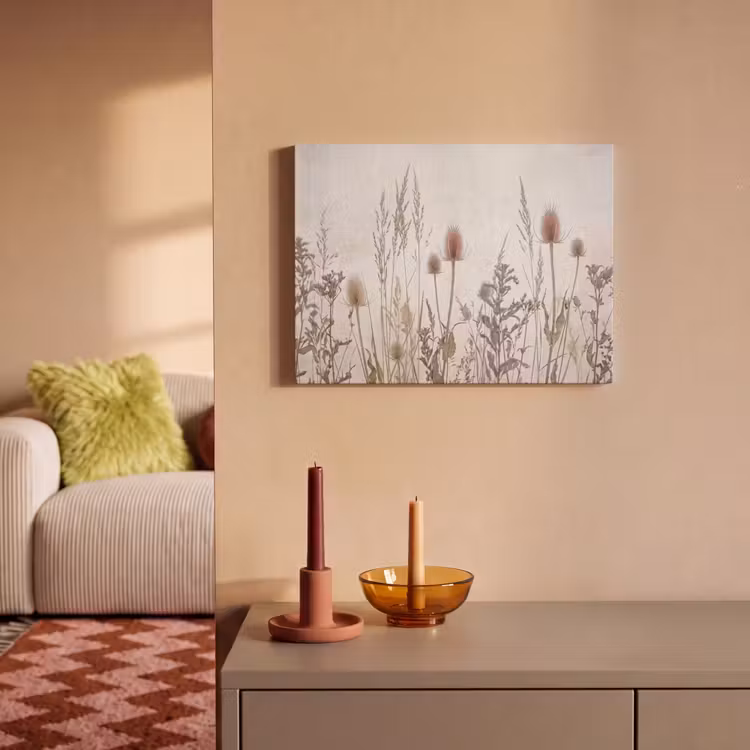 Akoestisch schilderij - Weidebloemen - Design - Sepia — 2