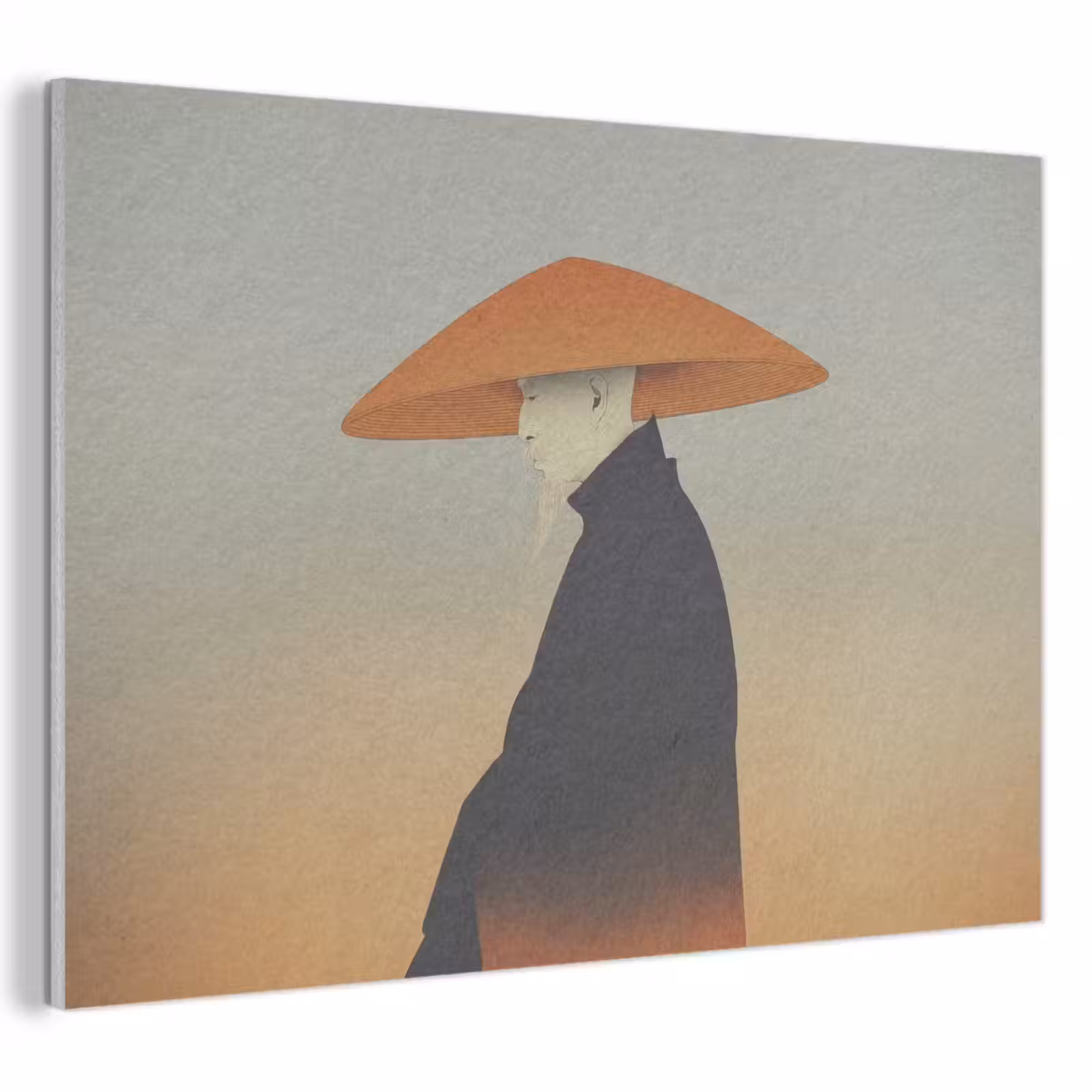 Akoestisch schilderij - Minimalistisch - Silhouet - Oranje — 1